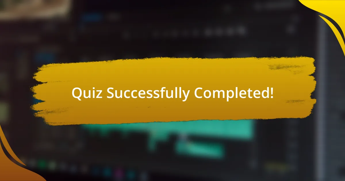 Quiz Successfully Completed!