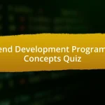 Backend Development Programming Concepts Quiz