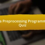 Data Preprocessing Programming Quiz