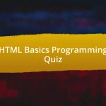 HTML Basics Programming Quiz