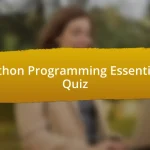 Python Programming Essentials Quiz