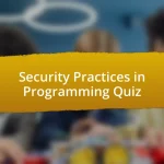 Security Practices in Programming Quiz