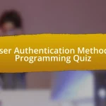 User Authentication Methods Programming Quiz