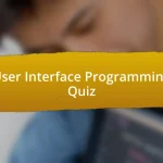 User Interface Programming Quiz