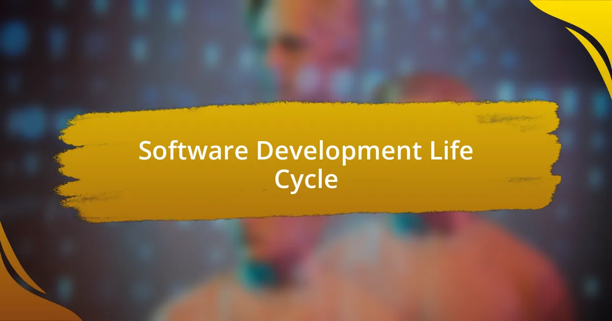 Software Development Life Cycle