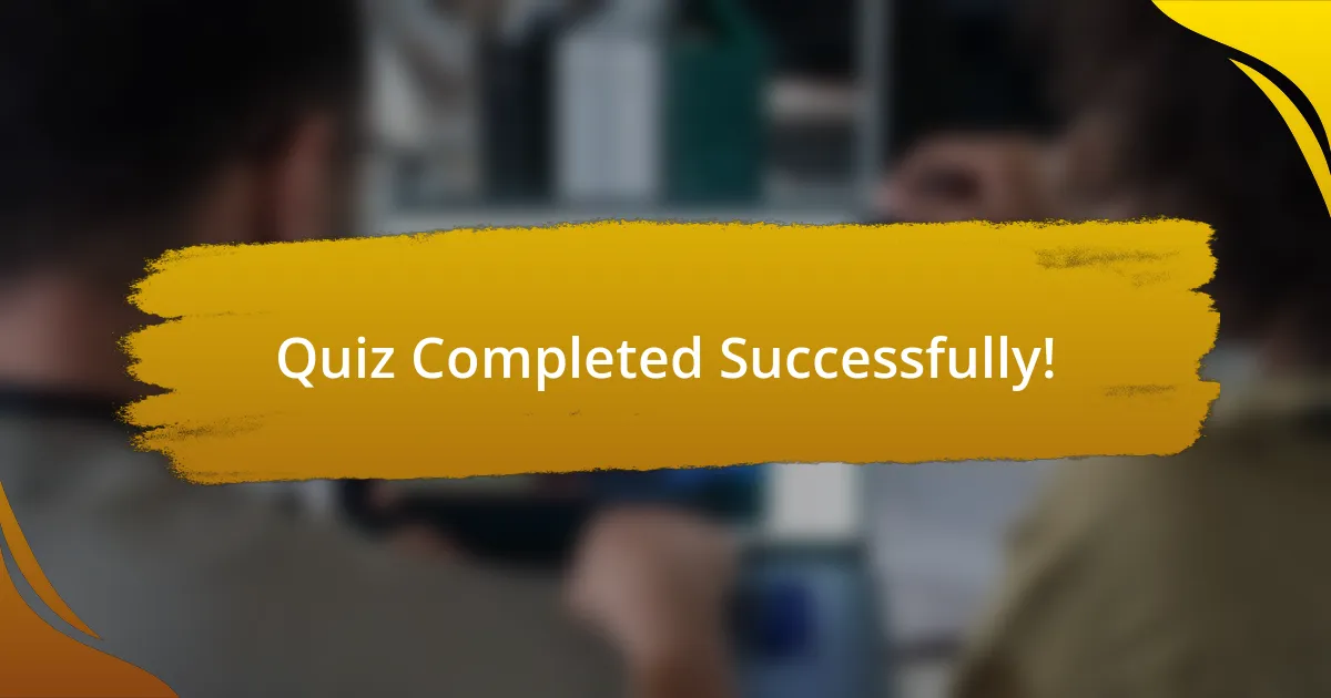 Quiz Completed Successfully!