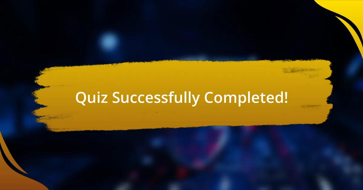 Quiz Successfully Completed!