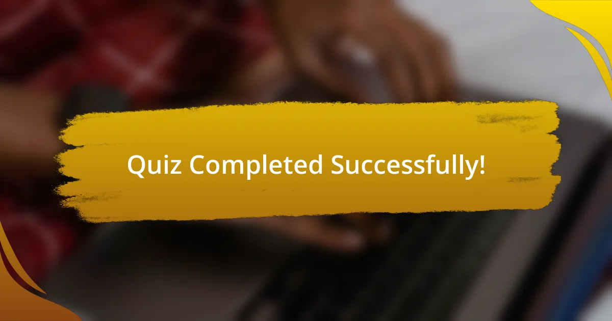 Quiz Completed Successfully!