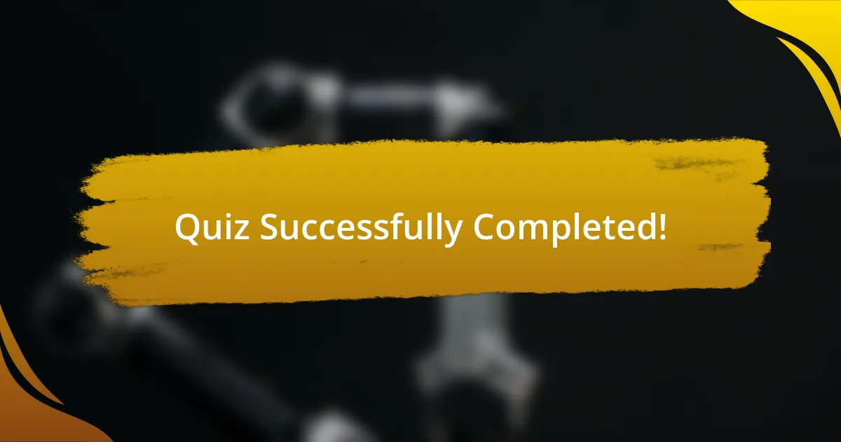 Quiz Successfully Completed!